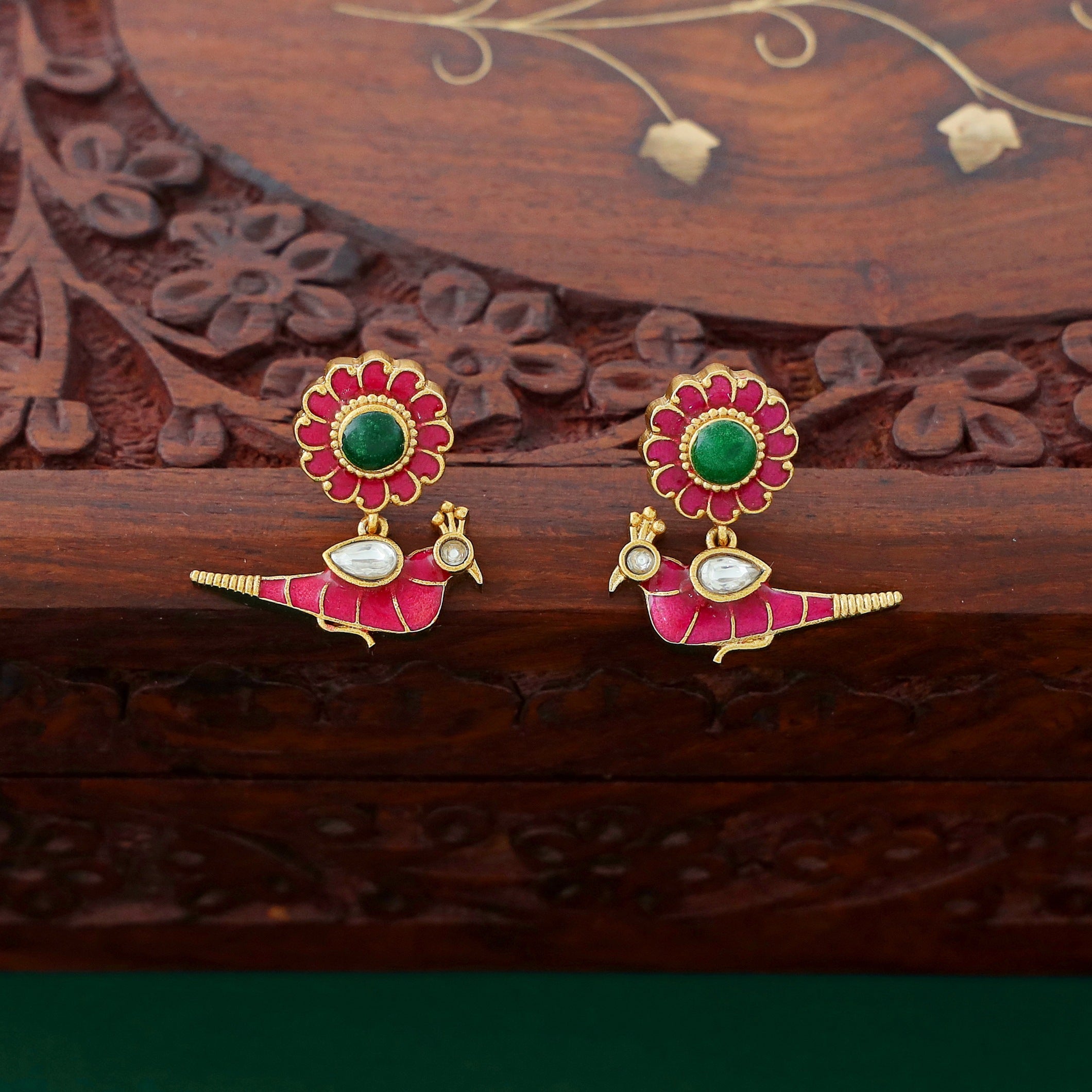Lotus Bird Neckpiece with Earring