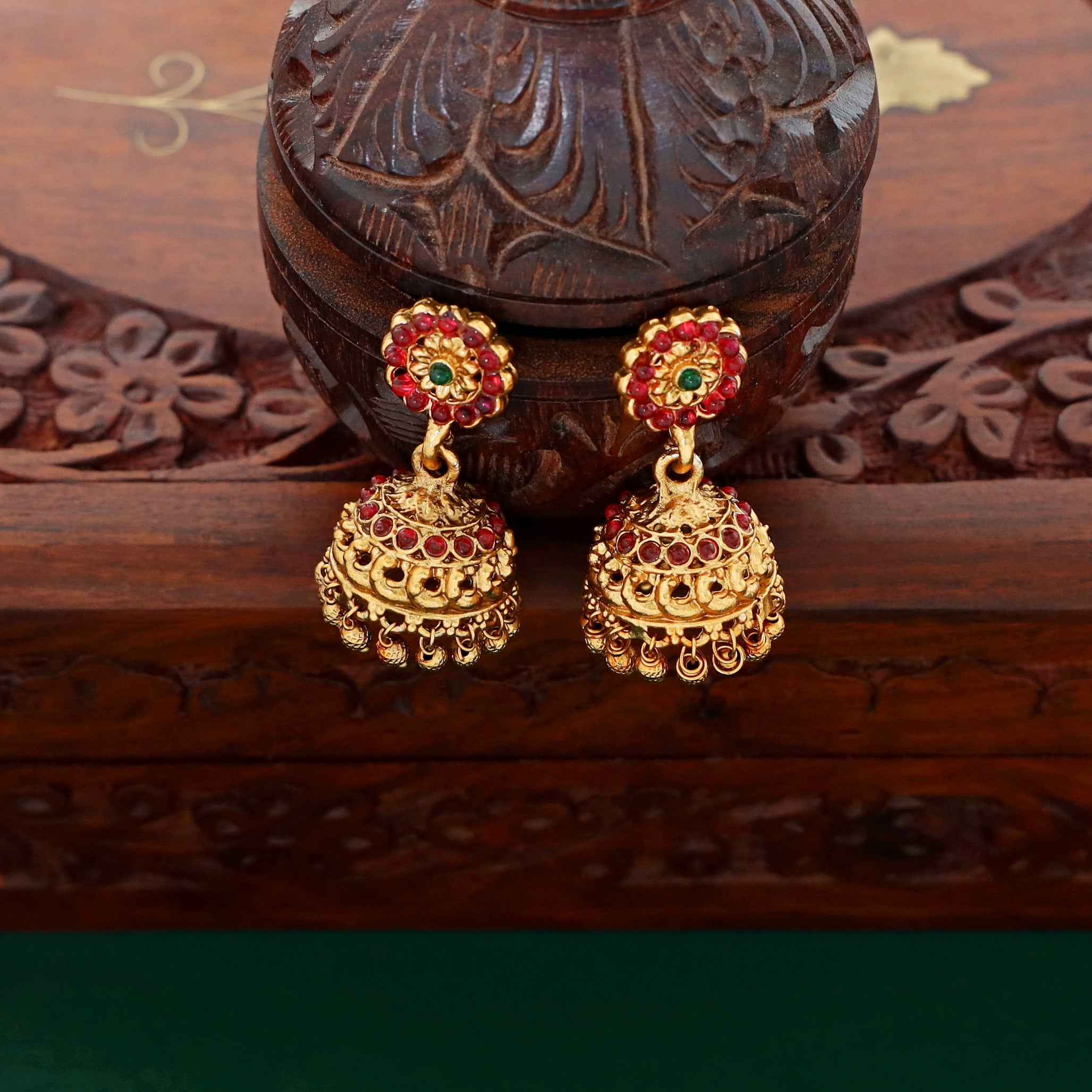 Laasya Diamond Ball Pendant Long Haram With Jhumka