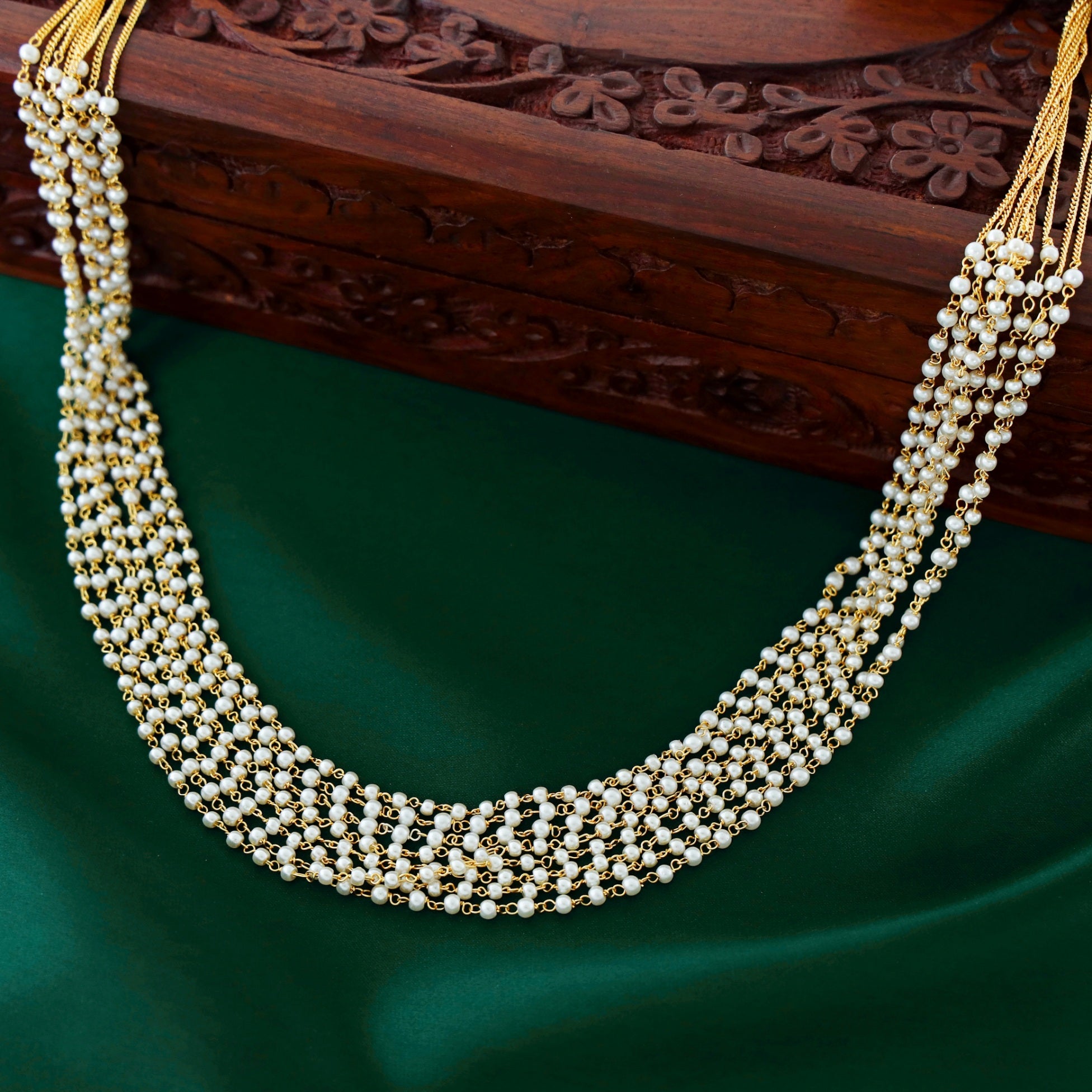 Reshmi 8 Layer Pearl Neckpiece