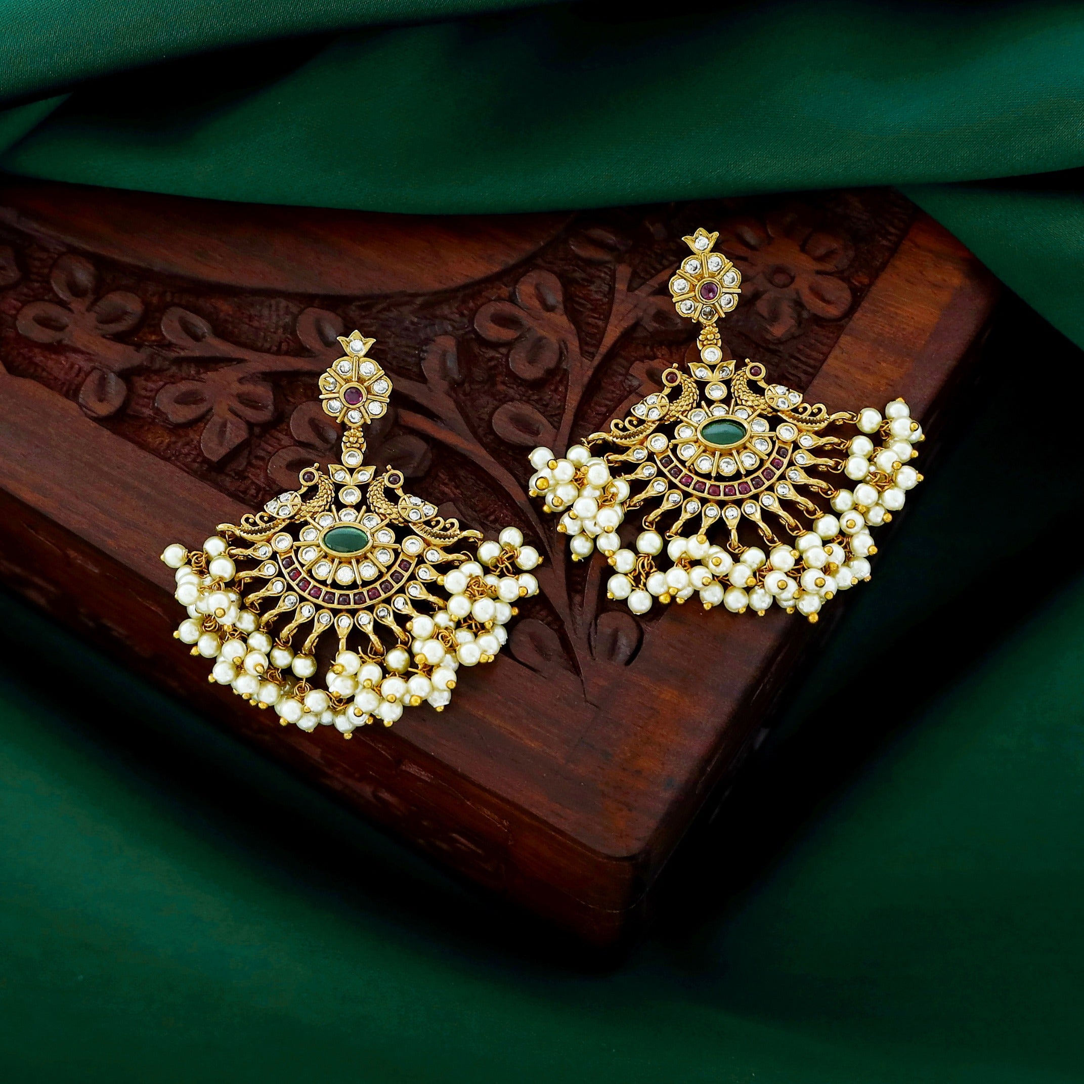 Siddhalakshmi Pearl Long Haram With Earring