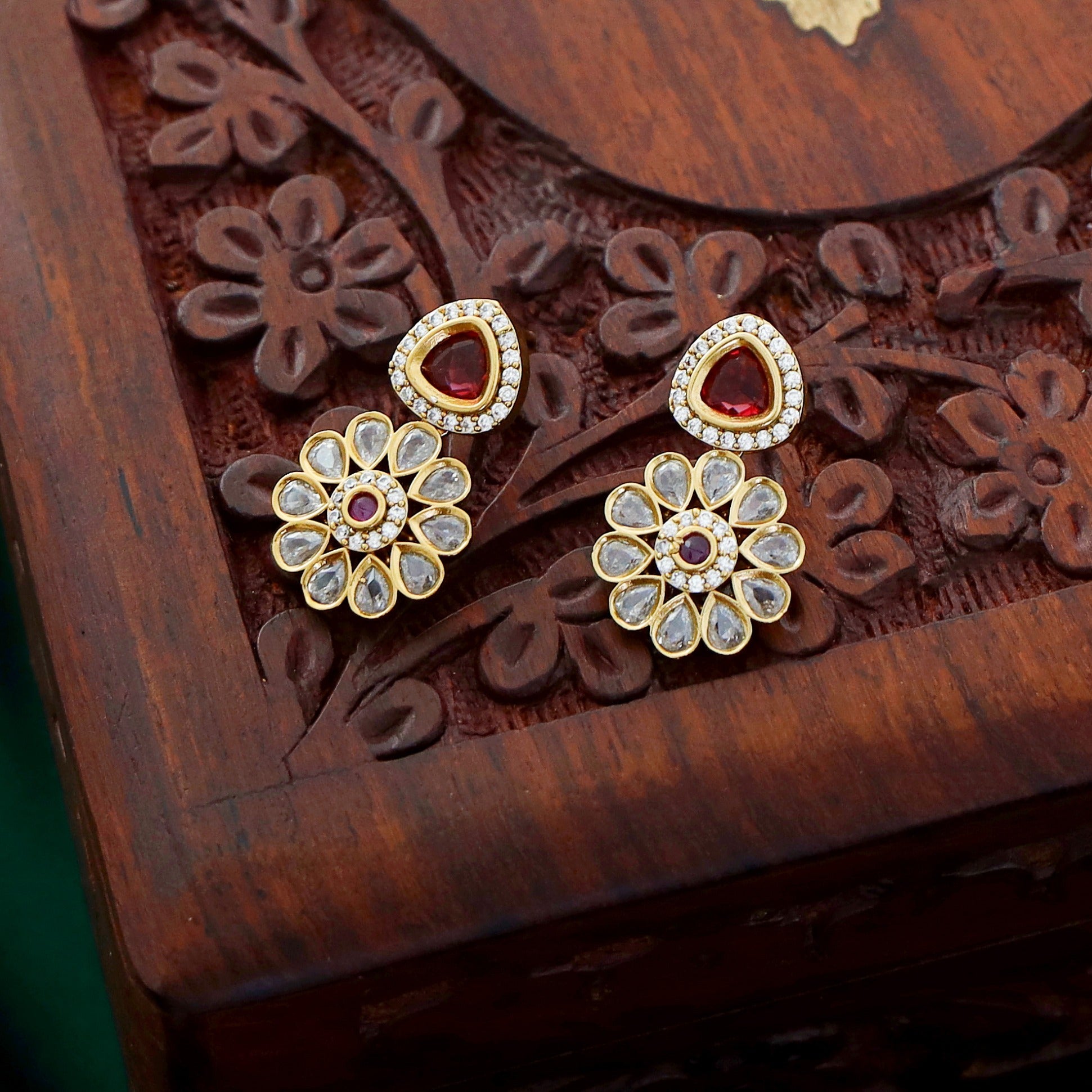 Dhrishita AD Stone Neckpiece With Earring