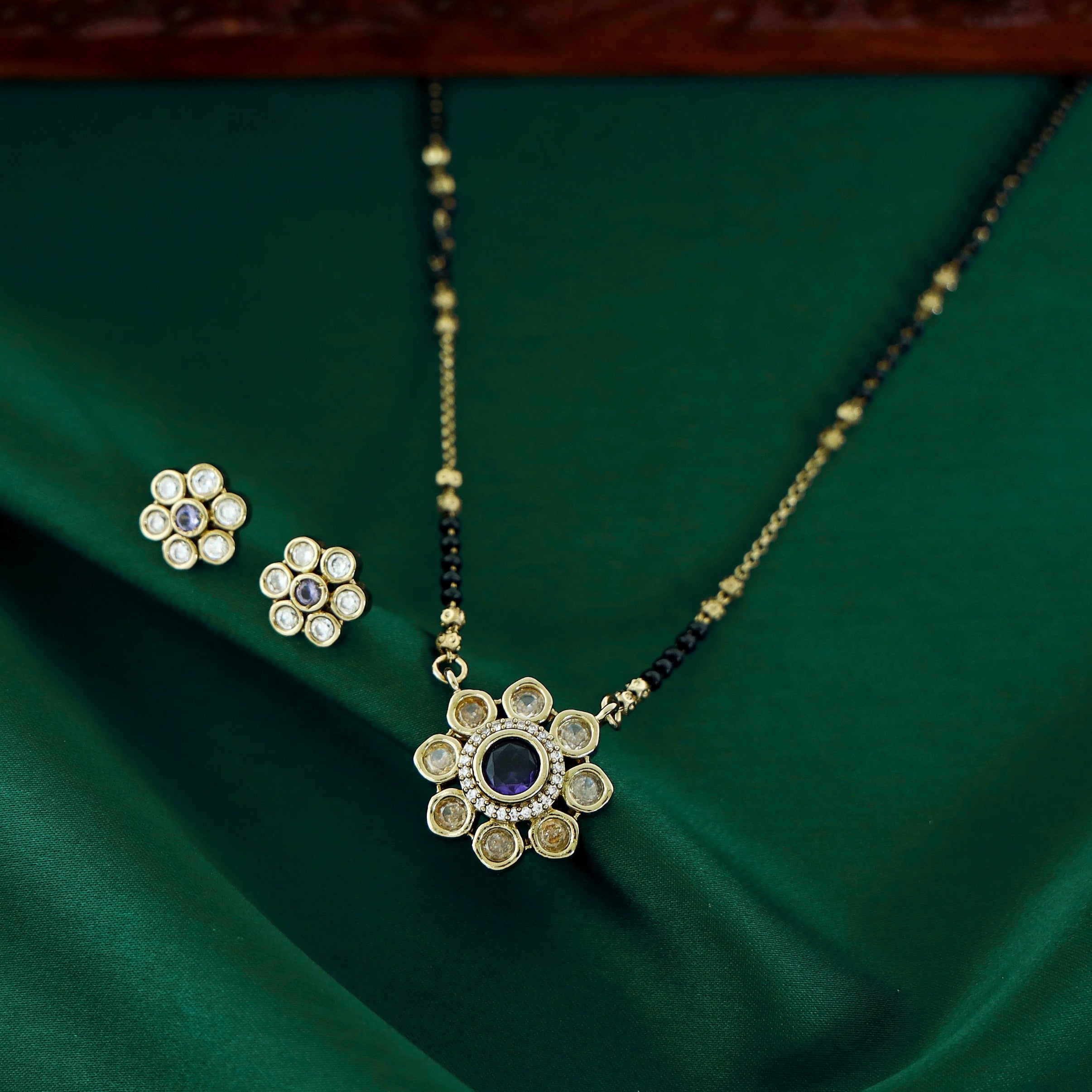 Hansika Flower Mangalsutra With Stud