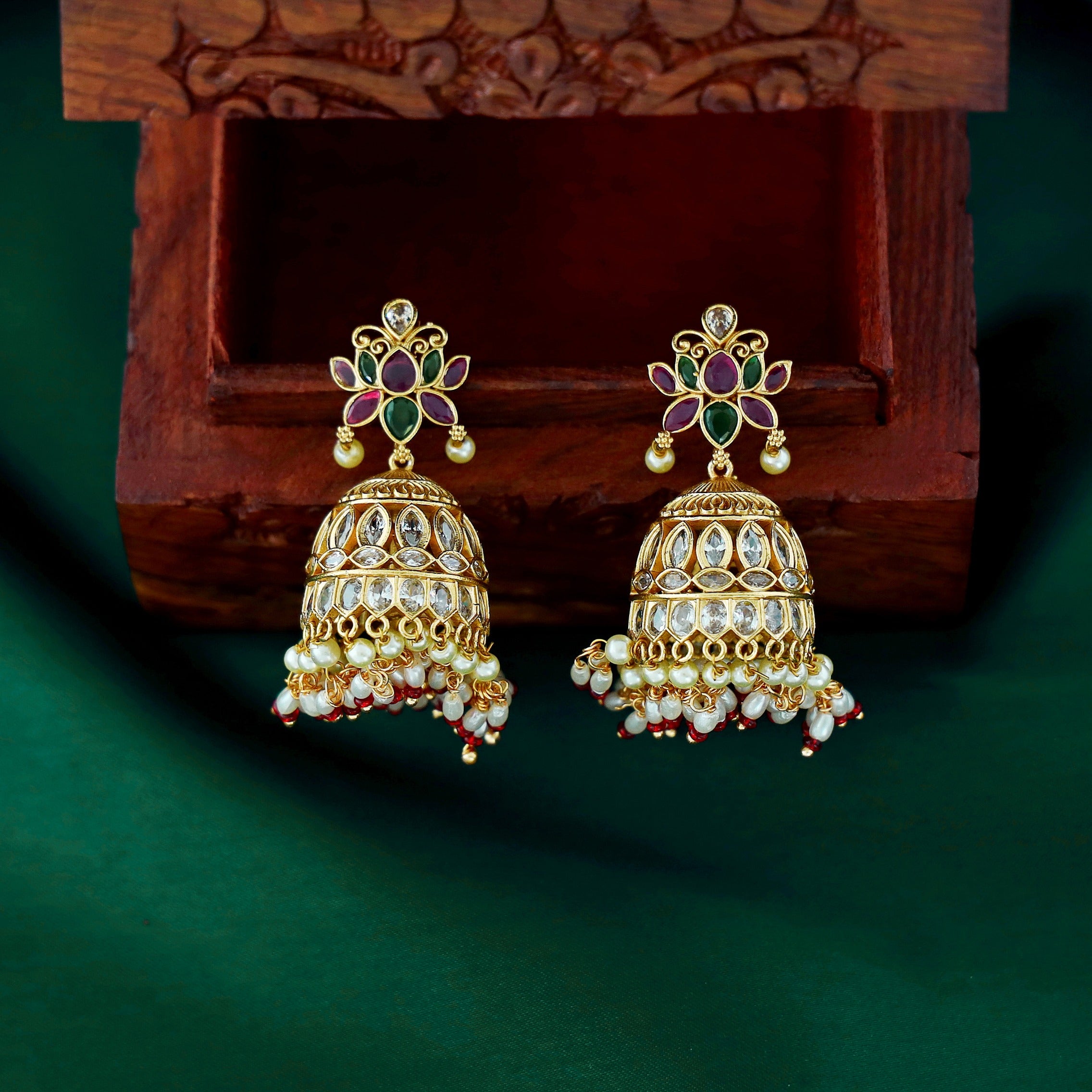 Bhargavi Lotus Jhumka
