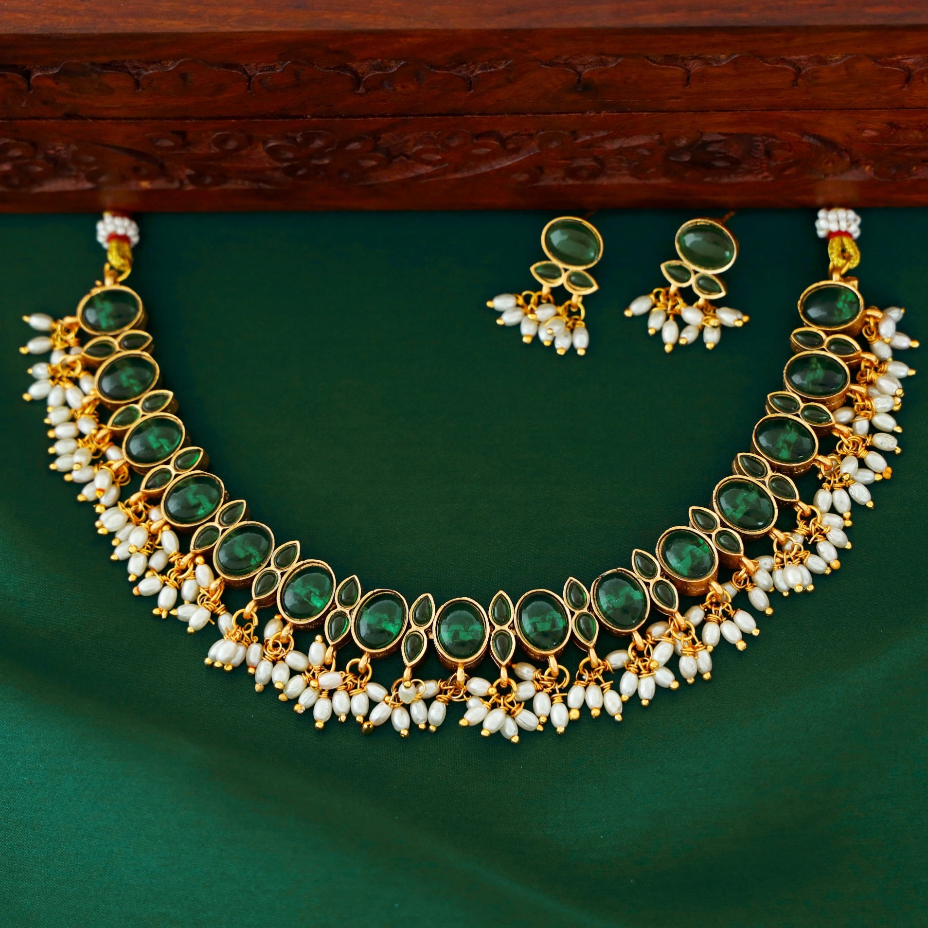 Kalpana Rice Pearl Reversible Neckpiece With Earring