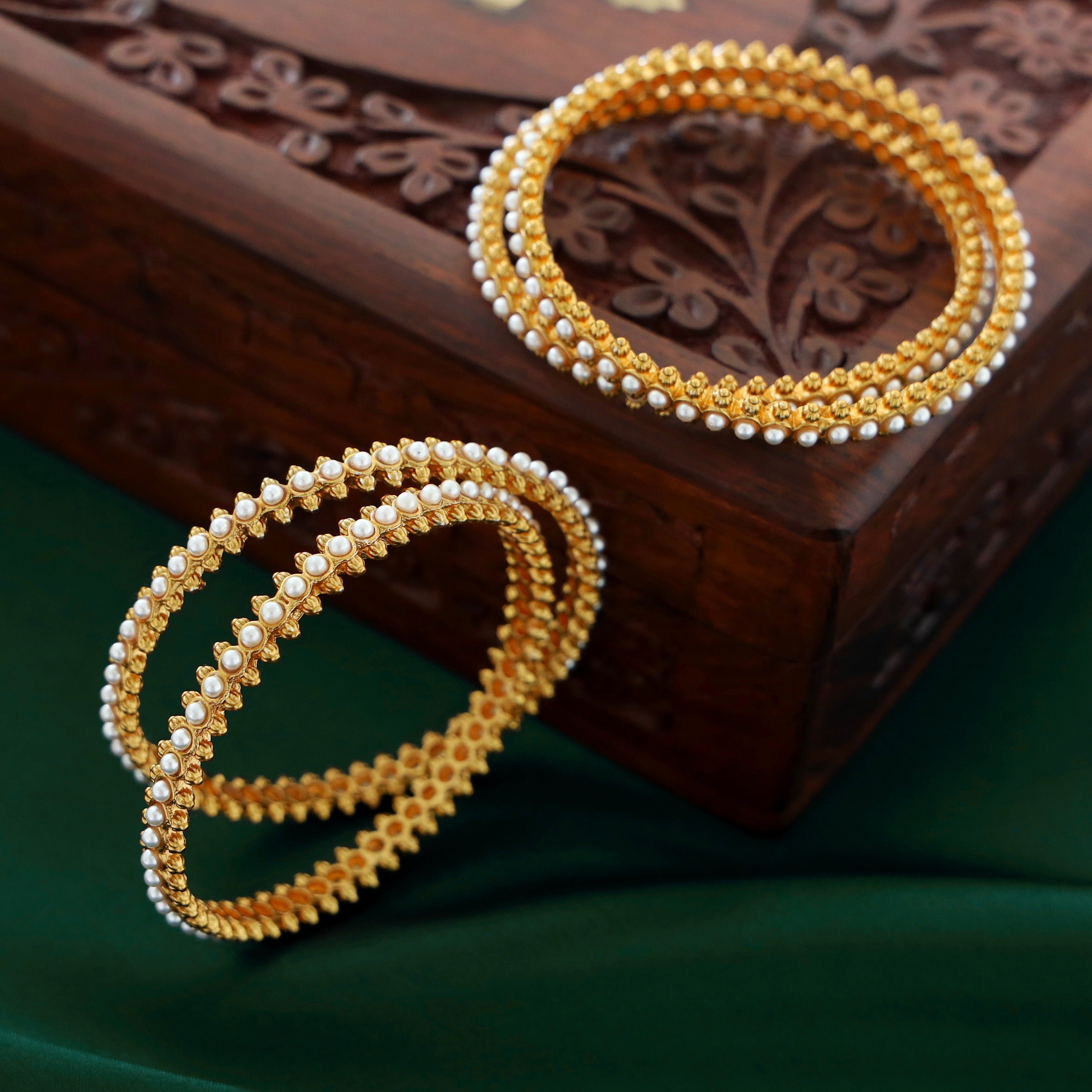 Vritika Pearl Bangle (Set of 4)