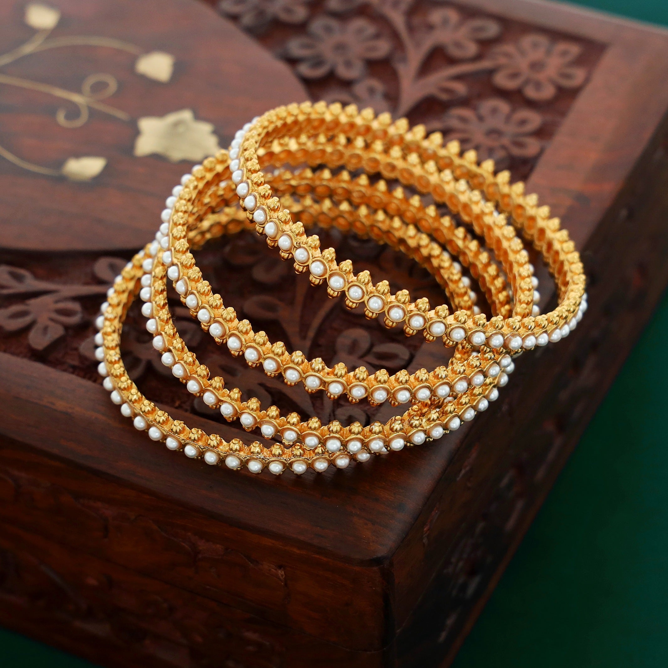 Vritika Pearl Bangle (Set of 4)